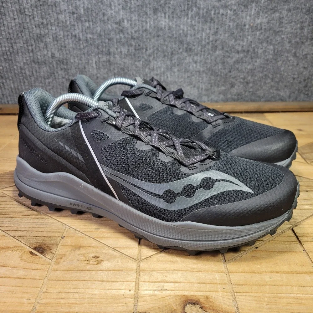 Saucony Xodus Ultra Women's 11.5 Black Charcoal Trail Running Hiking Shoes Hike